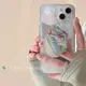 藝術涂鴉鏡子支架適用se2蘋果8plus手機殼iphone7小眾創意6splus蘋果5s油畫色塊4s軟ip透明13pro防摔6p女5c潮