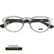 (2 PAIRS) MIASTO ROUND PREPPY MEDIUM READING GLASSES (WHITE BLACK) TAIWAN+1.25