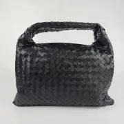 BOTTEGA VENETA Hop Small Black Leather Shoulder Bag New