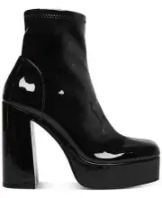 NIB Steve Madden Women's Bianca Patent Leather Boot in Black
