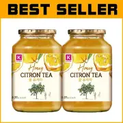 Natural Honey Citron Tea - Korean Marmalade with Yuzu for Stress Relief - 2 Pack