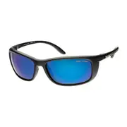 MAKO BLADE 9569 Matte Black Frame Brown Glass HDIR Lens Blue Mirror Sunglasses
