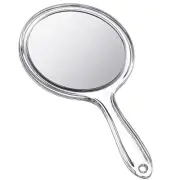 Hand Mirror Double-Sided Handheld Mirror 1X/ 2X Magnifying Mirror with Clear