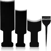 Jaasuee 4 Pieces Balayage Highlighting Board and Brush Kit for Hair Dye and Salon Uses, 1 Piece Hair Coloring Brush and 3 Pieces Flat Top Comb Board Balayage Paddle