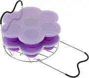 Luxshiny Multi-Hole Silicone Egg Steamer Rack Heat-Resistant Egg with Handle Easy to Clean Kitchen Steaming Rack Set