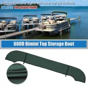 Square Tube Bimini Top Storage Boot 85"-90" W 600D Polyester Hunter Green 1 Set