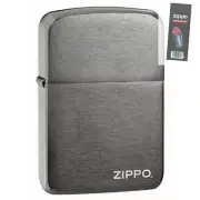 Zippo 24485 name black ice full size Lighter + FLINT PACK