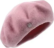 [Ipetboom] Versatile Beret Hat for Women French Vintage Fashion Breathable Comfortable Pink