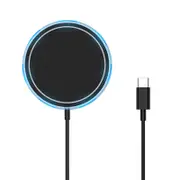 Catzon LED Magsafe Magnetic 15W Wireless Charger for Apple 12 Series-Black