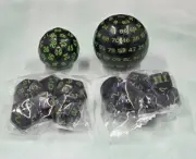 Dungeons & Dragons D15 Pieces Complete Polyhedral Dice Set D3-D100 -choose color