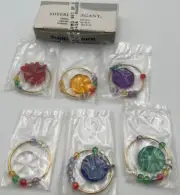 Tupperware Sheerly Elegant Stemware Charms Set of 6 for Wine Glasses New