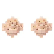 2X WoodPuzzle Brain Teaser Toy Games for Adults / Kids P4A47632