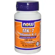 Now Foods MK-7 Vitamin K-2 100 mcg 60 Veggie Capsules
