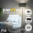 Emitto Modern LED Floor Lamp Stand Reading Light Home Decor Indoor Linen Fabric