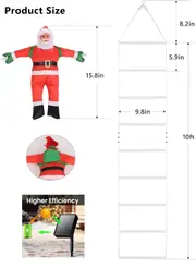 Decorative Ladder Lights Christmas Santa Claus Xmas Indoor Outdoor Window Garden Home Wall Tree 3m Multicolor Festive Glow