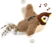 Cat Toy Flapping Bird - Chirping Bird Interactive Cat Toys for Bored Indoor Adul