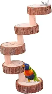 Wooden Gym Ladder for Pets Step Climbing for Parrots Hamsters Mice and Gerbils Easy to Install Fun Activity Platform for Cage Decor