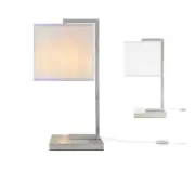 Cedar Hill 19 in. Brushed Nickel Table Lamp with In-Line Switch