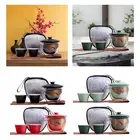 Travel Tea Set Cultural Souvenirs Teapot and Cups for Picnic Daily Family
