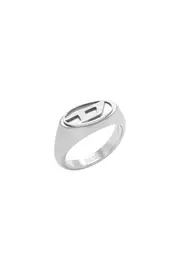[Diesel] Diesel - Stainless steel signet ring - Rings - Unisex - Silver 10 Silver