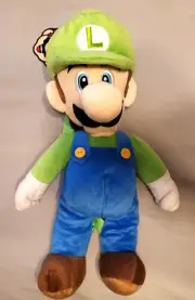 SUPER MARIO *** LUIGI *** 17" Tall PLUSH / BACKPACK - New with Tags