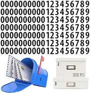 1050 PCS Number Stickers, 1" Water Resistant Vinyl Consecutive 0-9 Labels, Self-Adhesive Without Residue for Office, Classroom, Indoor, Boxes, Storage (15 Sheets, Black)