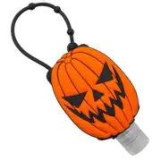 Pumpkin Hand Sanitizer Holder with Empty Refillable Bottle Jack O Lantern