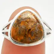 Natural Rare Cady Mountain Agate 925 Sterling Silver Ring s.8 Jewelry R-1006