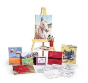 NEW American Girl Doll SAIGE PAINTING SET Art Easel Sketch Pad Paint Brush