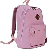 Seemeroad Canvas Vintage Backpack Lightweight Travel Daypack Laptop Backpack College Student Rucksack for Women (Pink)