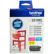 Brother LC 3319XL Ink Cartridges 3 Colour Value Pack
