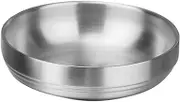 KICHOUSE Thicken Stainless Steel Appetizer Plate Seasoning Dish Saucer for Home Restaurant Use Diameter Easy to Clean Versatile for Condiments Desserts
