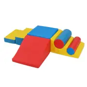 Costway7 Pieces Foam Building Blocks Set for Kids Creative Learning Toy Set-Colourful