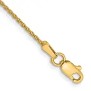 14K Yellow Gold 10 Inch 1.2mm Parisian Wheat With Lobster Clasp Anklet