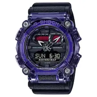 在飛比找蝦皮商城優惠-【CASIO】G-SHOCK 透明紫色街頭時尚大錶徑雙顯運動