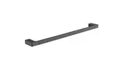 Quaz 800mm square single towel rail matt black
