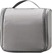 [Generic] Multi Compartment Toiletry Bag, Multi Compartment Cosmetic Bag, Vista Print Large Capacity Makeup Case Organizer - Portable Cosmetic Organizer Bag Travel Makeup Case Organizer for Girls, gray,