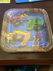 Construction Vehicles Paper Plates NEW