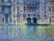 Claude Monet palazzo da Mula in Venice ceramic tile mural backsplash medallion