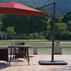 Randy & Travis Machinery Outdoor Patio 4-Piece Cantilever Offset 3M Umbrella Bas