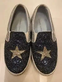 在飛比找Yahoo!奇摩拍賣優惠-chiara ferragni 星星亮片鞋 休閒鞋 懶人鞋