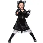 萬聖節  六一兒童節黑貓裙表演服 親子裝可愛黑色貓咪動物角色扮演COSPLAY 角色扮演 變裝派對 舞臺 表演服裝 WT