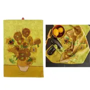 Van Gogh Sunflower Yellow Tea Towel
