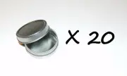 20 X 1-oz Round Slip-On Lid Cover Empty Survival Craft Storage Tin Can Container