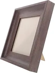 PLAFOPE Retro Wood Grain Color Photo Frame Display Case Press on Nail Stand Nail Display Frame Empty Nail Tips Display Board Nail Art Display Container Nail Art Picture Frame Wooden Brown
