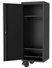 SP Tools SP44885 - 27" USA Sumo Series Side Cabinet - 3 Fixed Shelves & Clothes Hang Rail - Black/Chrome