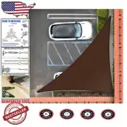 Customizable Triangle Sun Shade Sail - 10' x 16' x 18.9' with Stainless D-Rings