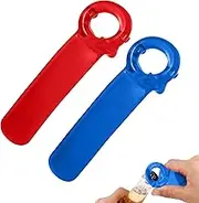 FUNCYboo 2 Pack Jar Keys, Manual Jar Lid Opener Keys for Adults Kids and People with Weak Hands (Blue + Red)