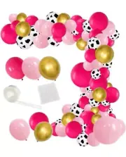122 Pcs Hot Pink Gold Balloon Garland Arch Kit Birthday Wedding Bridal Shower