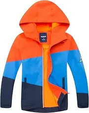 [M2C] Boys Hooded Full-Zip Windproof Fleece Lined Active Jacket